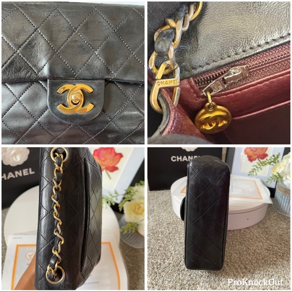 Authentic Chanel Black Quilted Lambskin Mini Vintage Classic Flap Bag - Picture 11 of 16
